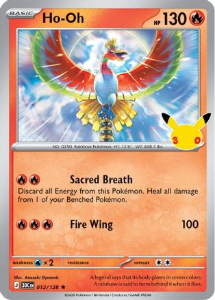 Ho-Oh 012 - Holofoil ME 30th Celebration
