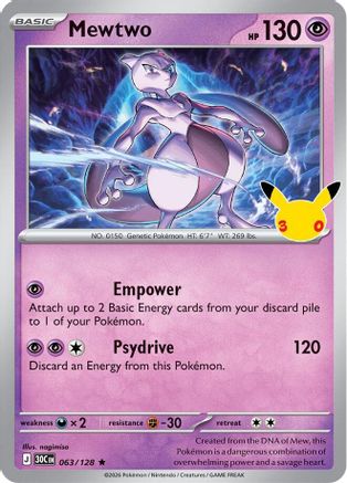 Mewtwo 063 - Holofoil ME 30th Celebration