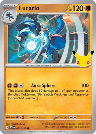 Lucario 083 - Holofoil ME 30th Celebration