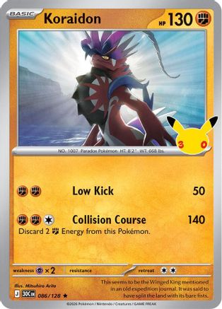 Koraidon 086 - Holofoil ME 30th Celebration
