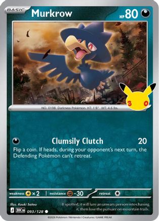 Murkrow 093 - Holofoil ME 30th Celebration