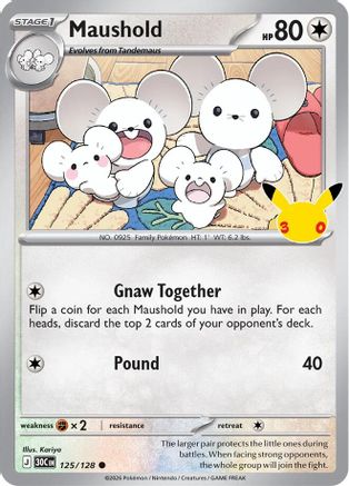 Maushold 125/128 - Holofoil ME 30th Celebration