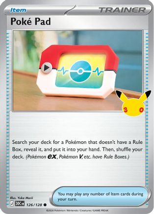 Poke Pad 126 - Holofoil ME 30th Celebration