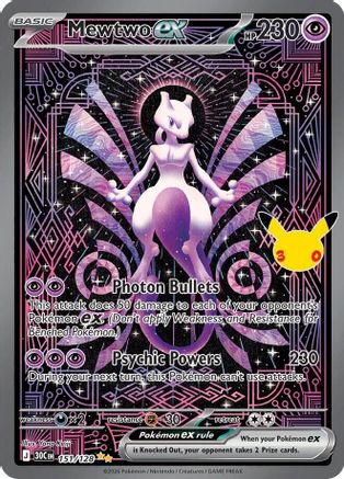 Mewtwo ex 151/128 - Holofoil ME 30th Celebration