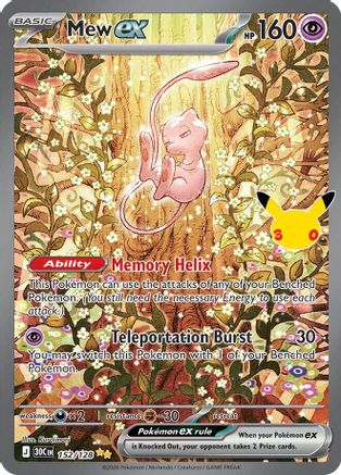 Mew ex 152/128 - Holofoil ME 30th Celebration