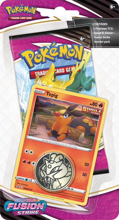 Pokemon Sword & Shield: Fusion Strike - Single Pack Blister (Tepig)