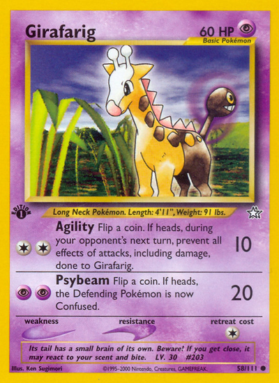 Girafarig (58/111) [Neo Genesis 1st Edition]