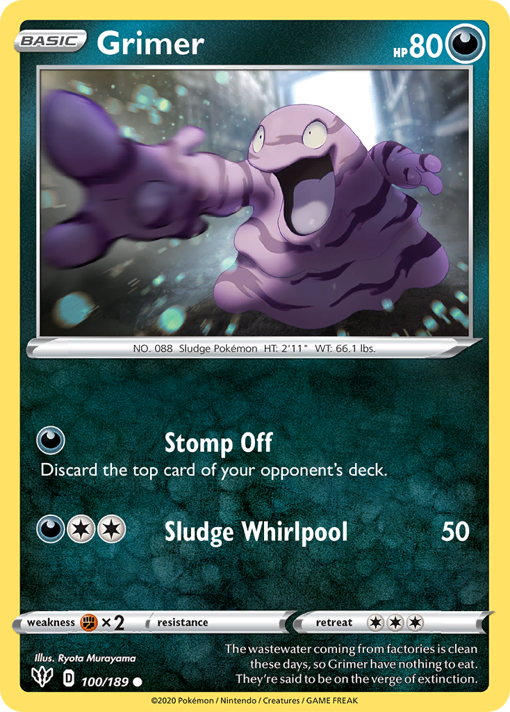 Grimer (100/189) [Sword & Shield: Darkness Ablaze]