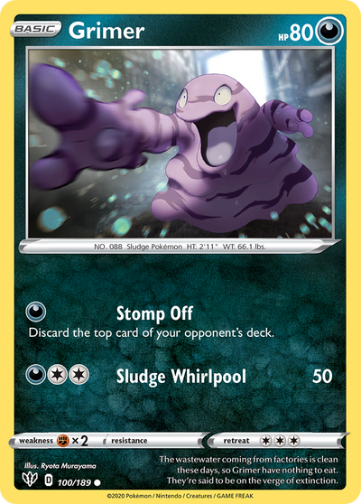 Grimer (100/189) [Sword & Shield: Darkness Ablaze]