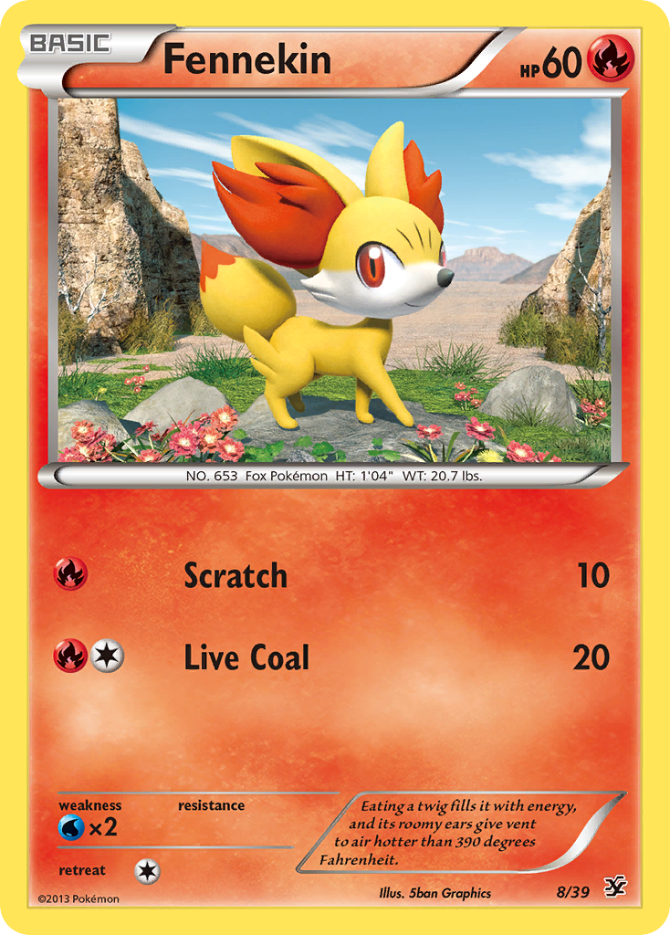 Fennekin (8/39) [XY: Kalos Starter Set]