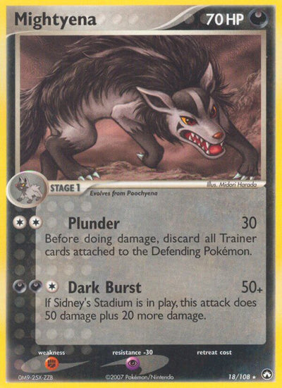 Mightyena (18/108) (Theme Deck Exclusive) [EX: Power Keepers]