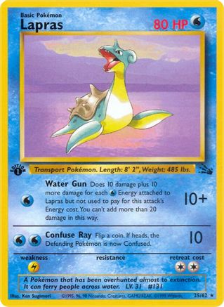Lapras (25/62) [Fossil 1st Edition]