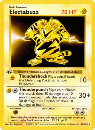 Electabuzz (20/102) [Base Set Shadowless Unlimited]