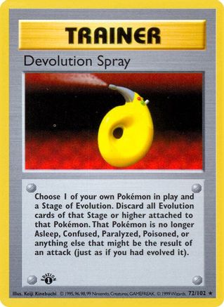 Devolution Spray (72/102) (Shadowless) [Base Set 1st Edition]