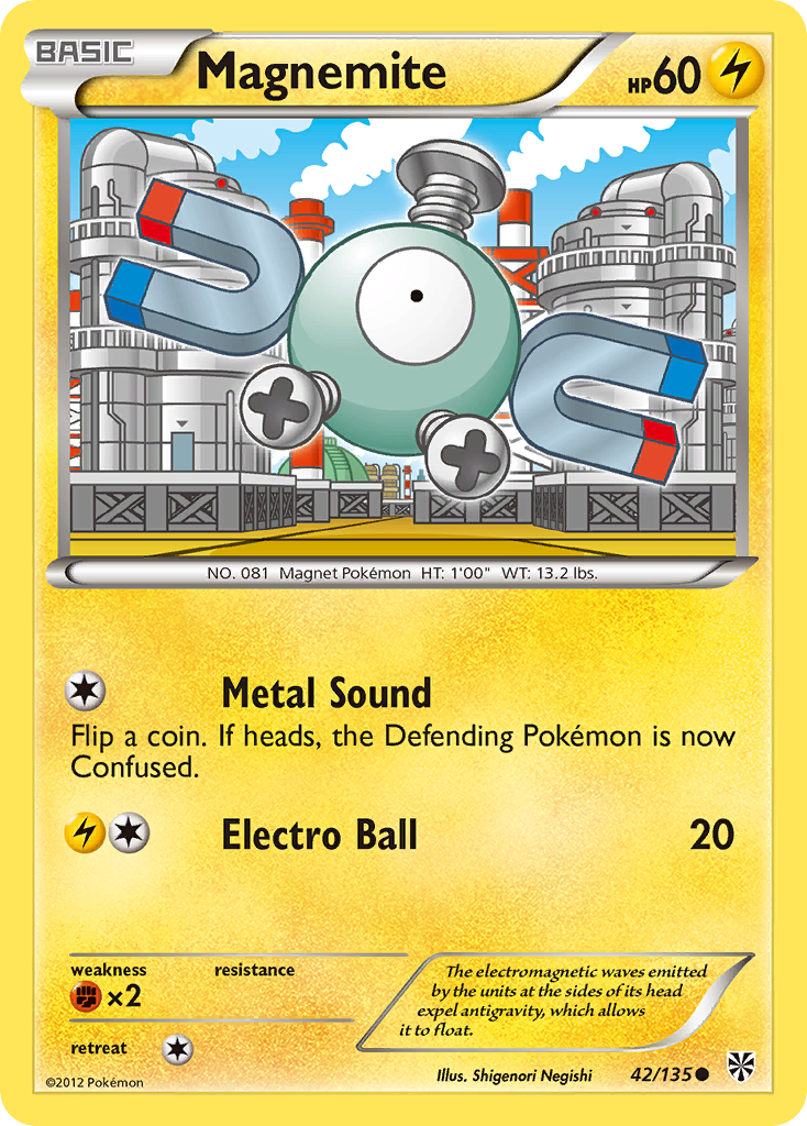 Magnemite (42/135) [Black & White: Plasma Storm]