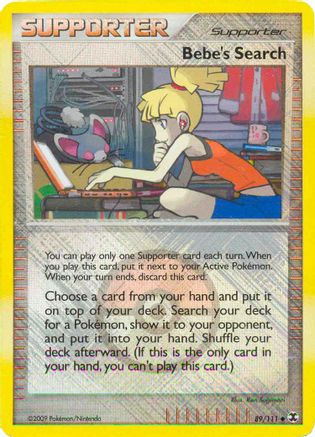 Bebe's Search (89/111) (League Promo) [Platinum: Rising Rivals]