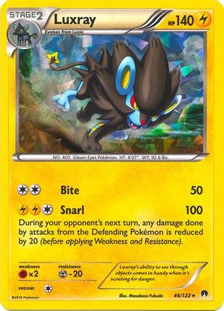 Luxray (46/122) (Cracked Ice Holo) [XY: BREAKpoint]