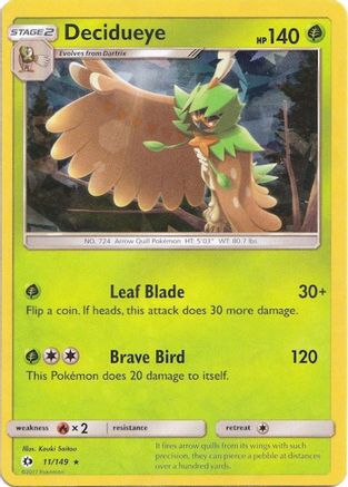 Decidueye (11/149) (Theme Deck Exclusive) [Sun & Moon: Base Set]