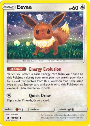 Eevee (101/149) (Cosmos Holo) [Sun & Moon: Base Set]