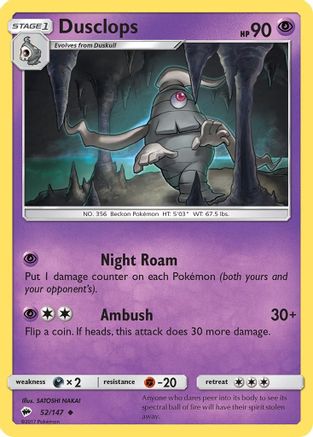 Dusclops (52/147) [Sun & Moon: Burning Shadows]