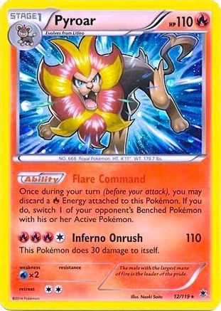 Pyroar(12/119) (Cosmos Holo) (Blister Exclusive) [XY: Phantom Forces]