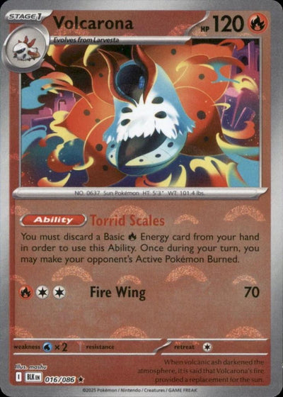 Volcarona (Poke Ball Pattern) 016/086  - Holofoil SV Black Bolt