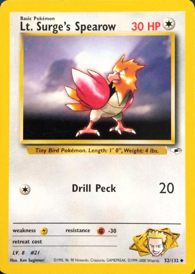 Lt. Surge's Spearow (52/132) [Gym Heroes Unlimited]