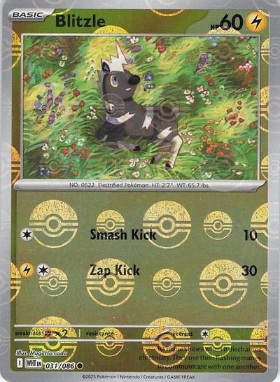 Blitzle (Poke Ball Pattern) 031/086  - Holofoil SV White Flare