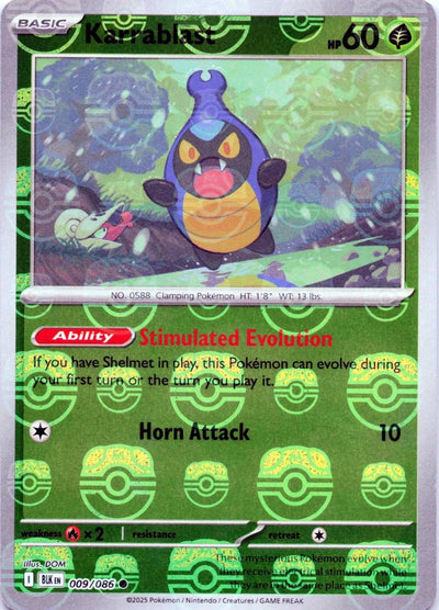 Karrablast (Master Ball Pattern) 009/086  - Holofoil SV Black Bolt
