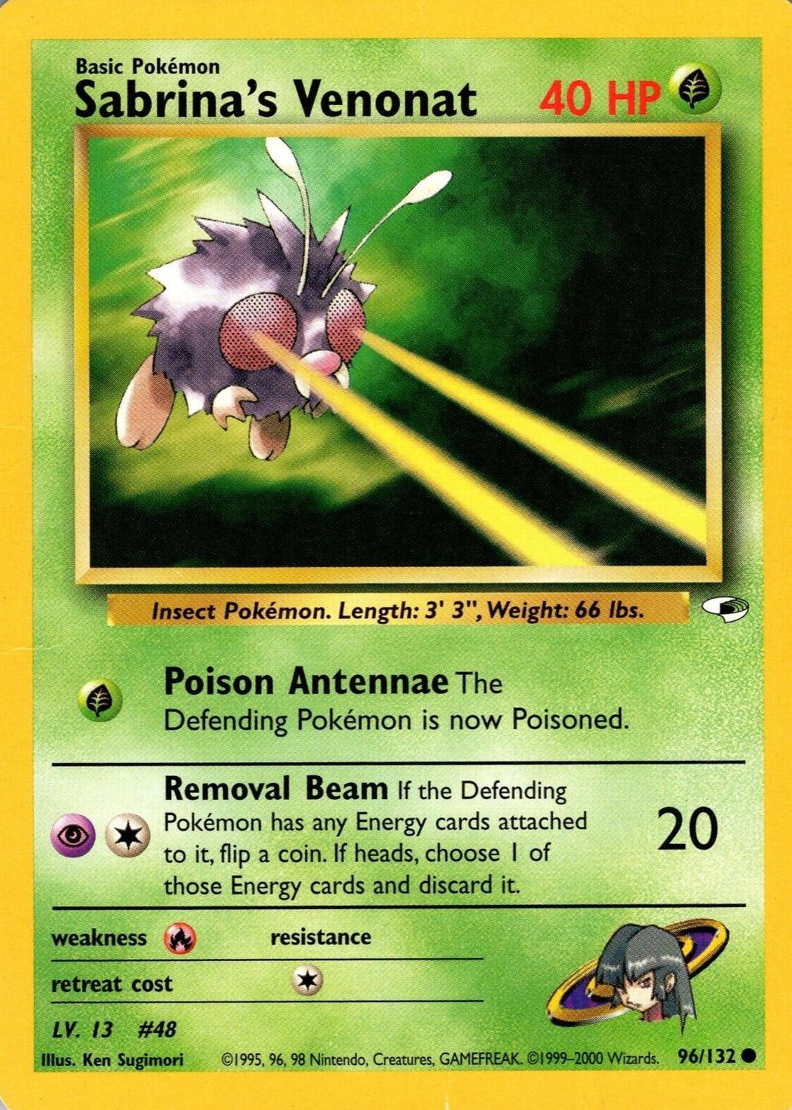Sabrina's Venonat (96/132) [Gym Heroes Unlimited]