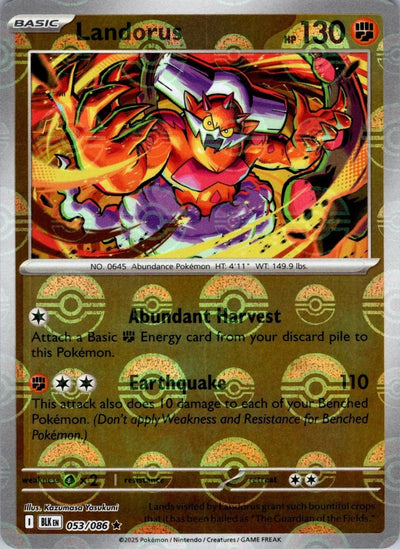 Landorus (Poke Ball Pattern) 053/086  - Holofoil SV Black Bolt