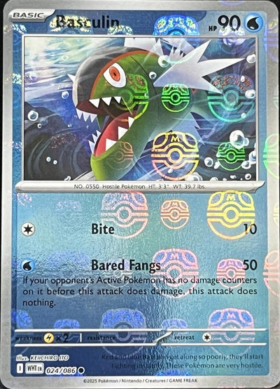 Basculin (Master Ball Pattern) 024/086  - Holofoil SV White Flare