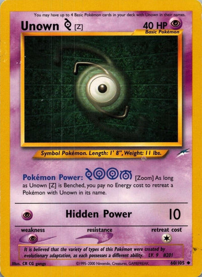Unown [Z] (60/105) [Neo Destiny Unlimited]