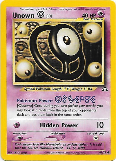 Unown [O] (69/75) [Neo Discovery Unlimited]