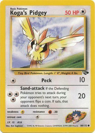 Koga's Pidgey (80/132) [Gym Challenge Unlimited]