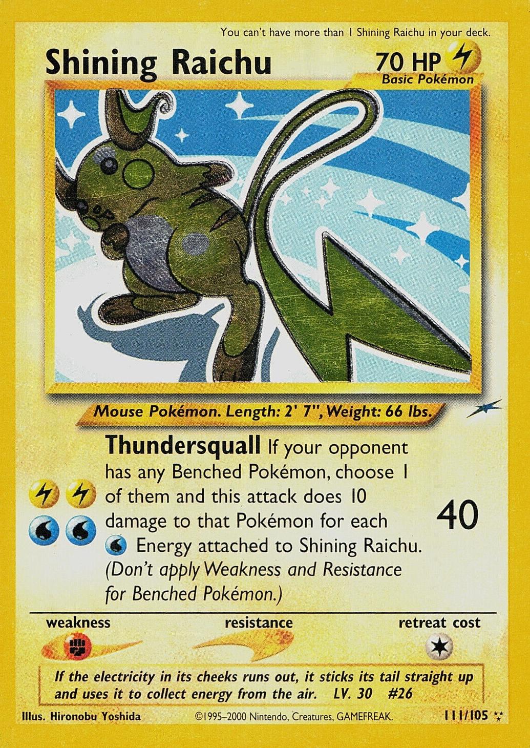 Shining Raichu (111/105) [Neo Destiny Unlimited]