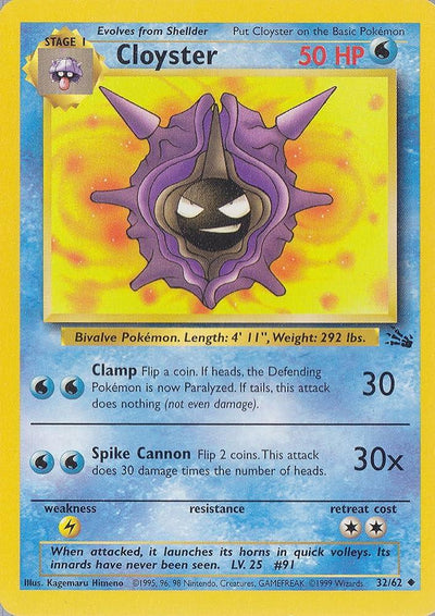 Cloyster (32/62) [Fossil Unlimited]