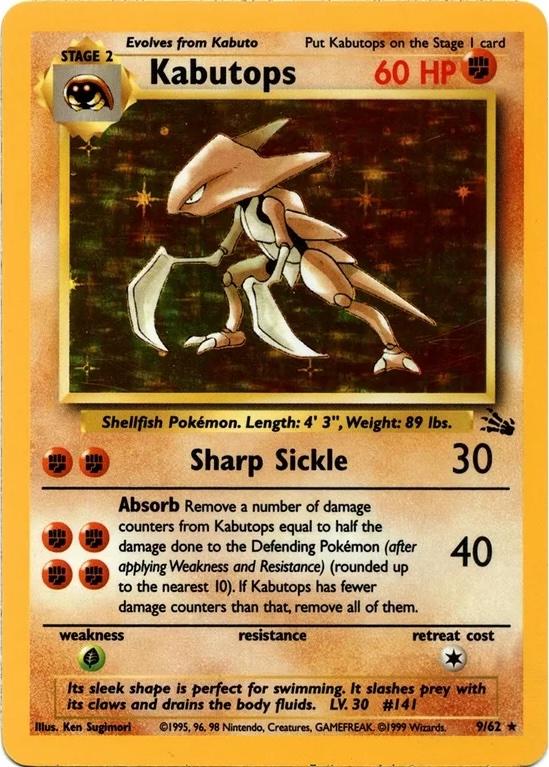 Kabutops (9/62) [Fossil Unlimited]