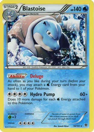 Blastoise (16/101) (Cosmos Holo) (Blister Exclusive) [Black & White: Plasma Blast]