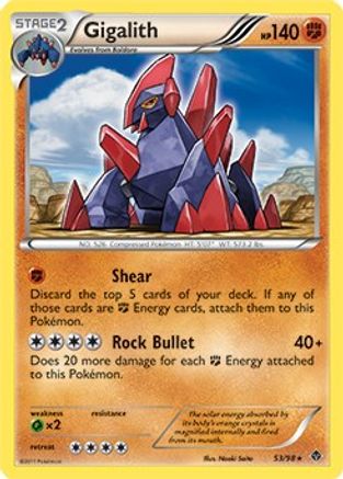 Gigalith (53/98) (Cracked Ice Holo) (Blister Exclusive) [Black & White: Emerging Powers]