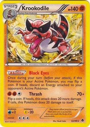 Krookodile (62/98) (Theme Deck Exclusive) [Black & White: Emerging Powers]