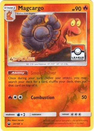 Magcargo (24/168) (League Promo 4th Place) [Sun & Moon: Celestial Storm]
