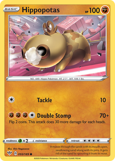 Hippopotas (093/189) [Sword & Shield: Darkness Ablaze]