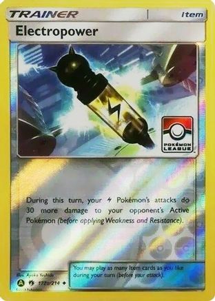 Electropower (172a/214) (League Promo) [Sun & Moon: Lost Thunder]