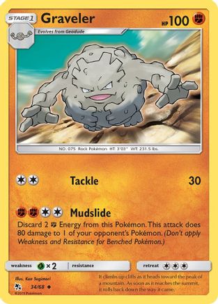 Graveler (34/68) [Sun & Moon: Hidden Fates]