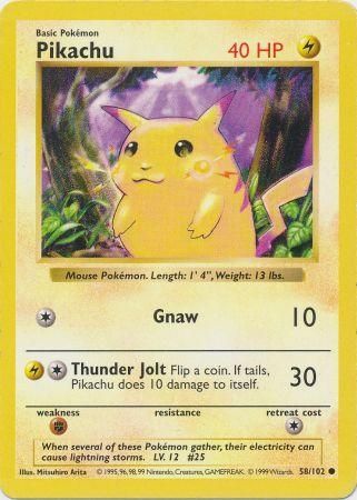 Pikachu (58/102) [Base Set Shadowless Unlimited]