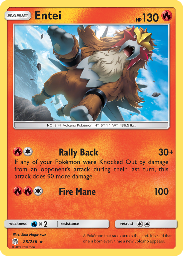 Entei (28/236) [Sun & Moon: Cosmic Eclipse]