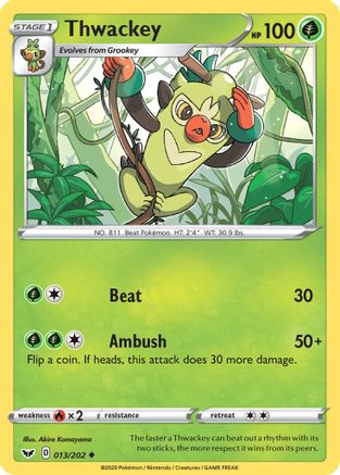 Thwackey (013/202) [Sword & Shield: Base Set]