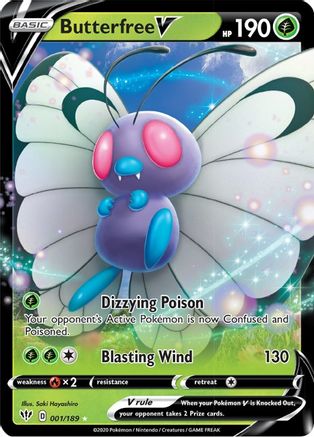 Butterfree V (001/189) [Sword & Shield: Darkness Ablaze]