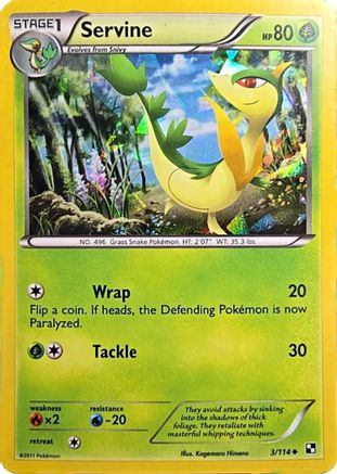 Servine (3/114) (Cracked Ice Holo) [Black & White: Base Set]